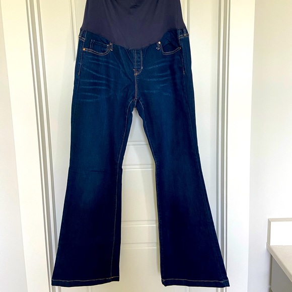Gap Maternity Jeans. Size 14R. Dark rinse. Long and Lean Style - Picture 1 of 4